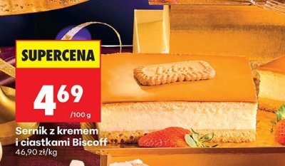 Sernik z kremem i ciastkami Biscoff promocja w Biedronka