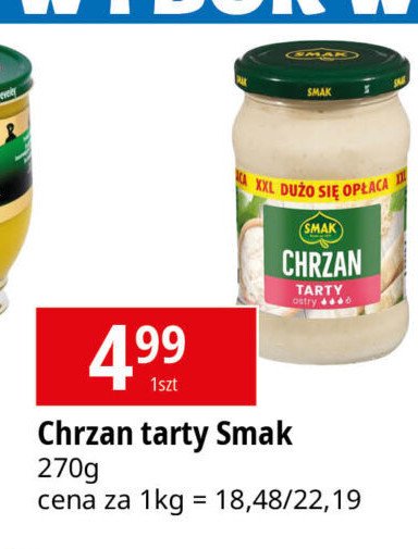 Chrzan tarty Smak promocja