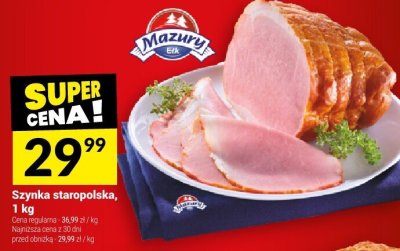 Szynka staropolska Mazury, 1 kg promocja w Twój Market