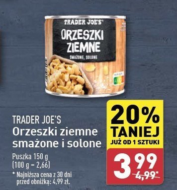 Orzeszki ziemne smażone solone Trader joe's promocja