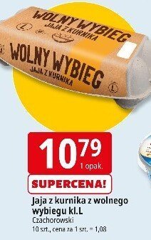 Jaja z kurnika z wolnego wybiegu KLL promocja w Leclerc