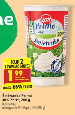 Śmietanka 30 % Zott primo promocja