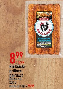 Kiełbaski drobiowo-wieprzowe na ruszt Balcerzak grillove promocja