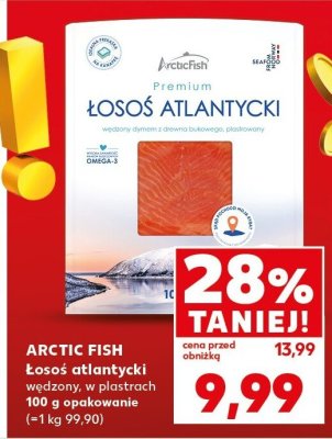 Łosoś atlantycki wędzony, w plastrach 100 g opakowanie promocja w Kaufland