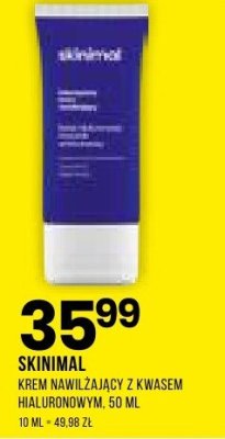 Krem Skinimal krem nawilżający z wąsem hialuronowym promocja w Drogerie Natura