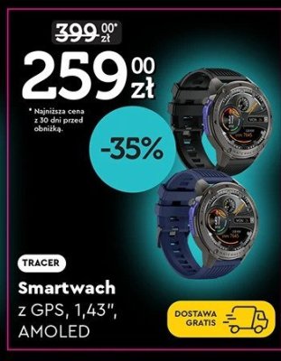 Smartwach z GPS, 1,43", AMOLED promocja w Biedronka