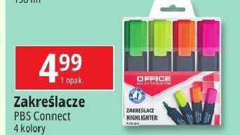 Zakreślacz zielony + żółty + czerwony + różowy Office products promocja