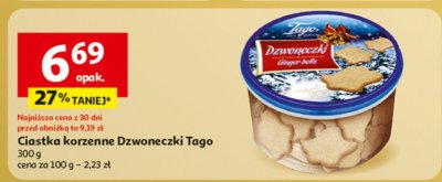 Ciastka korzenne Dzwoneczki Tago 300 g promocja w Auchan