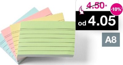 Karteczki A8 promocja w Woolworth