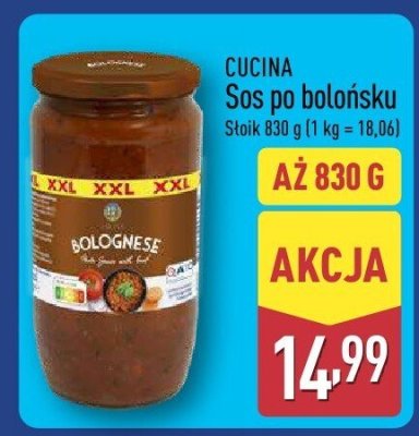Sos po bolońsku  promocja w Aldi