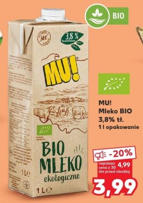Mleko BIO 3,8% tł. promocja w Kaufland