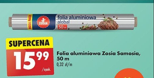 Folia aluminiowa 50 m Zosia samosia promocja