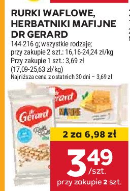 Rurki waflowe rolls rolls z kremem orzechowym Dr gerard promocja w Stokrotka