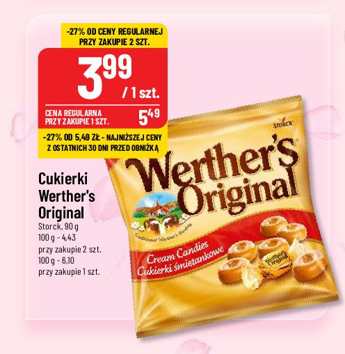 Cukierki caramel & creme Werther's original promocja