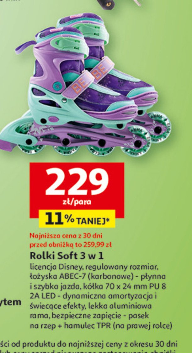 Rolki soft 3w1 promocja w Auchan