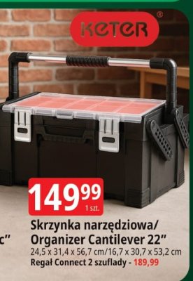 Skrzynka narzędziowa/organizator Cantilever 22'' promocja w Leclerc
