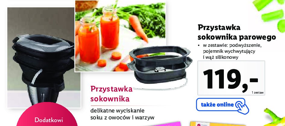 Przystawka sokownika parowego promocja