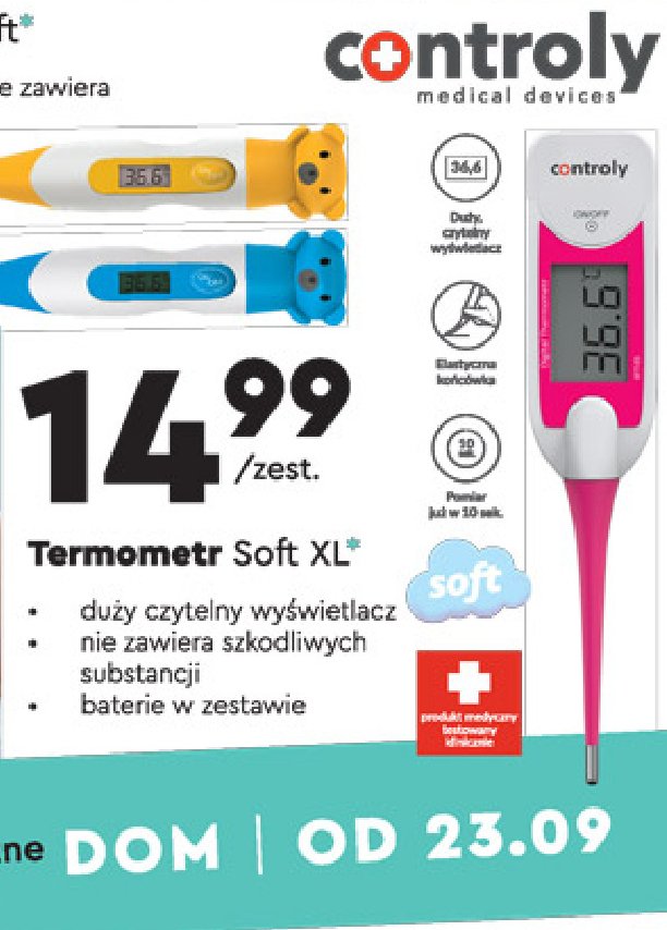 Termometr soft xl Controly promocja