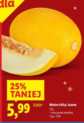 Melon żółty, luzem promocja w Lidl