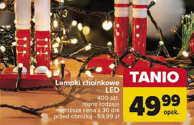 Lampki choinkowe 400 led promocja w Carrefour