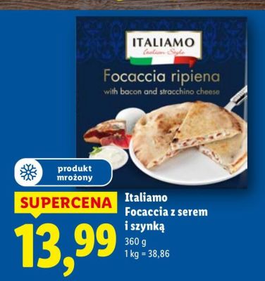 Focaccia z serem i szynką promocja w Lidl