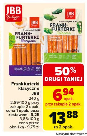 Frankfurterki jalapeno Jbb bałdyga promocja