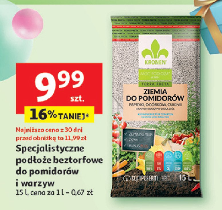Ziemia do pomidorów KRONEN promocja w Auchan