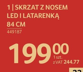 Skrzat z nosem LED i latarenkę 84 cm promocja w Selgros