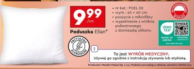 Poduszka Ellan 40x40 cm promocja w Biedronka