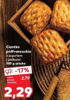 Ciastko półfrancuskie z jogurtem i jabłkami promocja