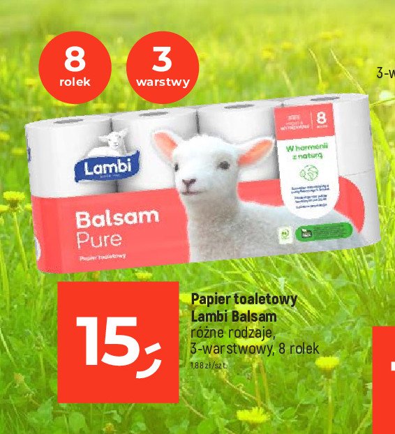 Papier toaletowy balsam pure Lambi promocja