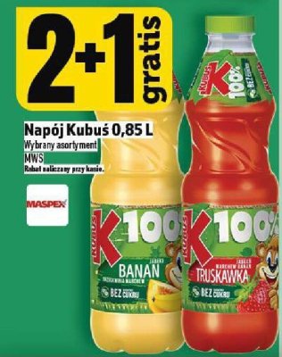 Napój Kubuś 0,85 l różne smaki promocja w TOPAZ