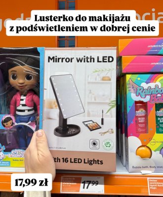 Lusterko do makijażu z diodami LED promocja w Action