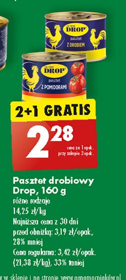 Pasztet z drobiu z pomidorami Drop promocja