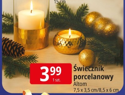 Świecznik porcelanowy Altom promocja w Leclerc