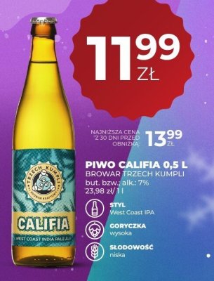 Piwo Califia 0,5L promocja w Duży Ben