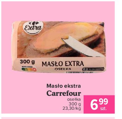 Masło ekstra osełka Carrefour promocja