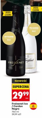 Wino musujące Freixenet Ice / Cordon Negro promocja w Biedronka