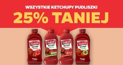 Wszystkie ketchupy Pudliszki -25% promocja w Netto