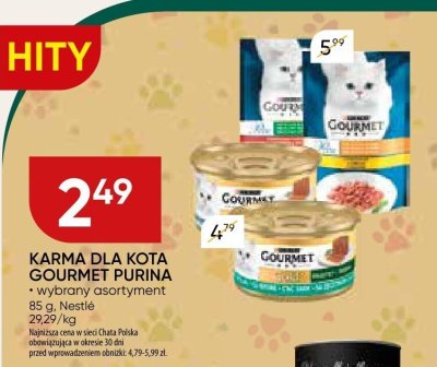 Karma dla kota Gourmet Purina promocja w Chata Polska