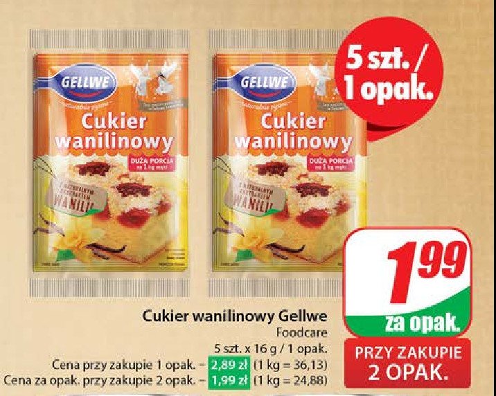 Cukier wanilinowy Gellwe promocja