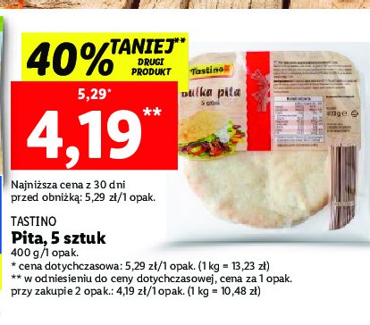 Bułka pita Tastino promocja