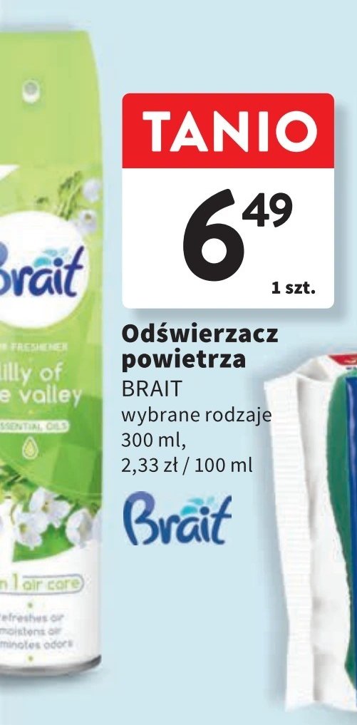 Odświeżacz powietrza lilly of the valley Brait promocja w Intermarche