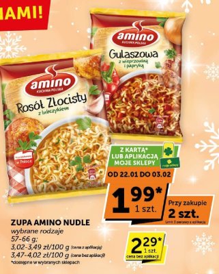 Zupa Amino Nudle promocja w Euro Sklep