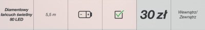 Diamentowy łańcuch świetlny 80 LED promocja w KiK