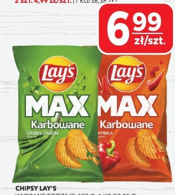 Chipsy Lay's MAX wybrane rodzaje promocja w Top Market