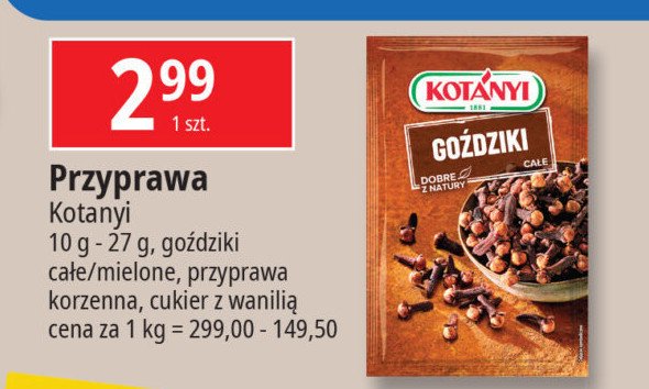 Cukier z wanilią bourbon Kotanyi gourmet promocja