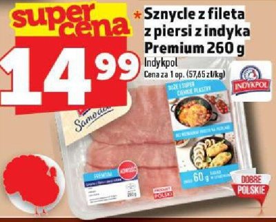 Sznycle z fileta z piersi z indyka Premium 260 g promocja w TOPAZ