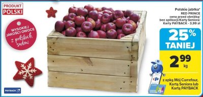 Jabłka polskie Red Prince promocja w Carrefour Market