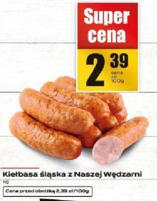 Kiełbasa śląska Kiełbasa śląska z Naszej Wędrzarni promocja w Supeco
